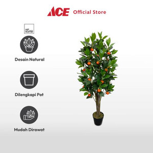 Ace Arthome 130 cm Tanaman Pohon Artifisial Mandarin Fruits - Hijau