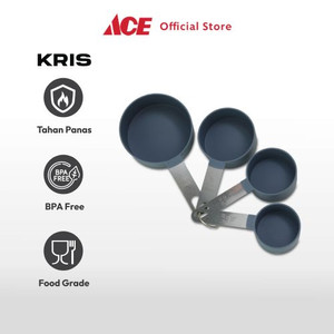 Ace Kris Set 4 Pcs Sendok Takar - Abu-Abu