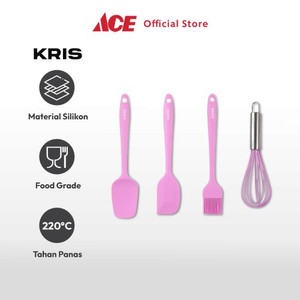 Ace Kris Set 4 Pcs Alat Masak Kue - Ungu Muda