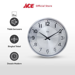 Ace Arthome 35 cm Jam Dinding Dhk151 - Silver