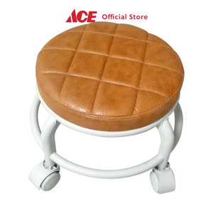 Ace Soleil Almond Bangku Dengan Roda Low Rolling Stool