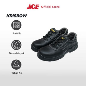 Ace Krisbow Ukuran 45 Hercules Sepatu Pengaman 4 inci Srss - Hitam