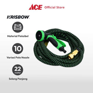 Ace Krisbow 22 mtr Selang Taman Expandable 1/2 - 5/8 inci - Hijau