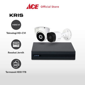 Ace Kris Set 4 Pcs Kamera Cctv Cvi Cooper 2Mp Dengan Dvr & Hdd 1Tb