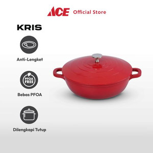 Ace Kris 24 Cm Carol Panci Hot Pot Dengan Tutup Aluminium - Merah