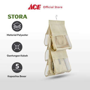 Ace Stora 39X84 cm Organizer Tas Gantung - Krem Beige