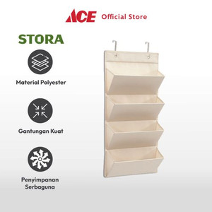 Ace Stora 33X72 cm Organizer Gantung - Krem Beige