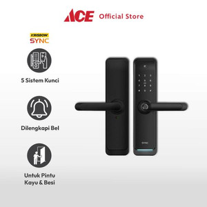 Ace Krisbow Sync Digital Door Lock Mortise - Hitam