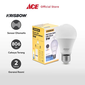 Ace Krisbow Lumi Bohlam Led Sensor Gerak 9 Watt - Cool Daylight