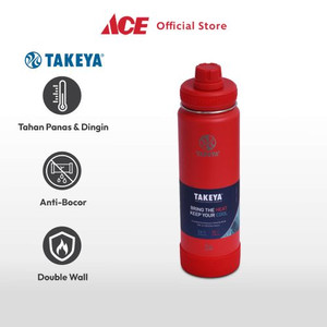 Ace Takeya 700 ml Botol Vacuum Flask Stainless - Merah Watermelon