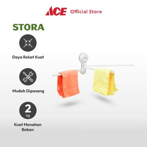 Ace Stora Rak Handuk 3 Bar - Putih