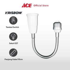 Ace Krisbow 10 Cm Fitting Lampu Extender Plug E27