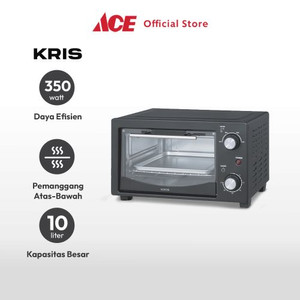 Ace Kris 10 Ltr Oven Toaster Square - Hitam