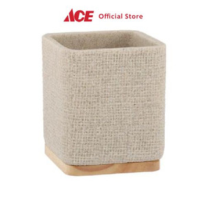 Stora 8.2x8.2x9.5 Cm Tempat Sikat Gigi Polyresin - Krem Beige