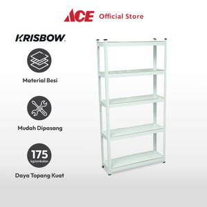 Ace - Krisbow 90x30x180 Cm Rak Besi 5 Tingkat - Hijau