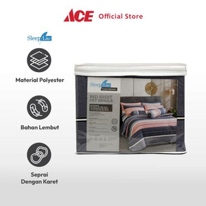 Ace Sleeplite 120X200 cm Set 3Pcs Seprai Single Polyester Stripe Azure