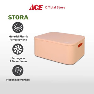 Ace - Stora 36.5x26x16 Cm Kotak Penyimpanan Dengan Tutup - Oranye