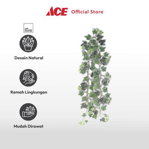 Ace - Arthome Tanaman Artifisial Garland Potato Leaf - Hijau/Putih