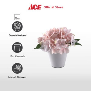 Ace - Arthome Bunga Artifisial Hydrangea Dengan Pot Pastel