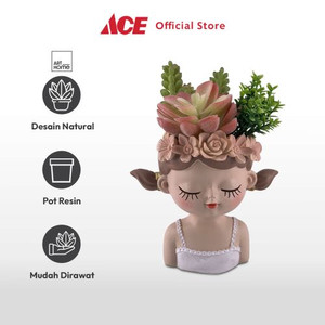 Ace - Arthome Tanaman Artifisial Sukulen Dengan Pot Gleam