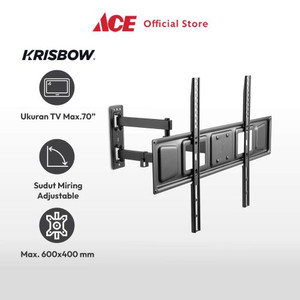 Ace - Krisbow Bracket Tv Dinding Fullmotion 32-70 Inci -Hitam