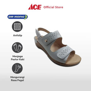 Ace - Dr. Kong Ukuran 40 Sandal Wanita Kasual S8000398e4 - Abu-Abu