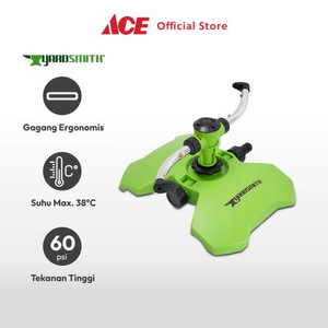 Ace - Yardsmith Penyiram Kebun Whirling Sprinkler Plastik Base - Hijau