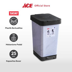 Ace - Tatay 25 Ltr Tempat Sampah Pedal Smart Deco Marble