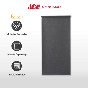 Ace - Forhom 90x200 Cm Roller Blind Blackout Textured - Hitam Charcoal