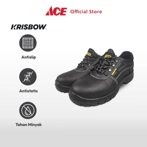 Ace - Krisbow Ukuran 41 Argon Sepatu Pengaman 4in - Hitam