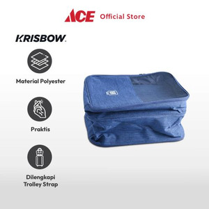 Ace - Passport Tas Organizer Sepatu Dengan Trolley Strap - Biru Navy