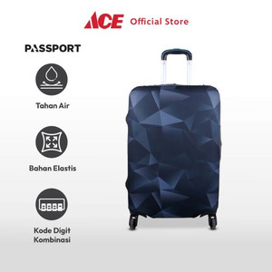 Ace - Passport Ukuran M Sarung Koper Mosaic Dengan Lock - Hitam