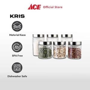 Ace Kris Set 6 Pcs Stoples Kaca Screw Lid