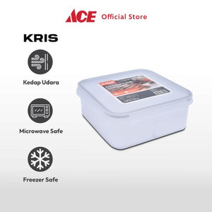 Ace - Kris 1.1 Ltr Wadah Makanan Dengan 4 Sekat Pembatas Square