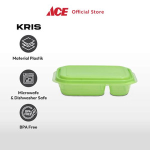 Ace - Kris Set 5 Pcs Wadah Makanan Dengan Kompartemen - Hijau