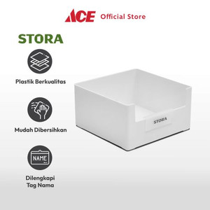 Ace - Stora 14X14X7.5 Cm Kotak Penyimpanan Serbaguna Short - Putih