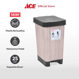 Ace - Tatay 25 Ltr Tempat Sampah Pedal Smart Deco Kayu