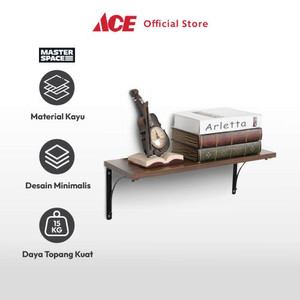 Ace - Masterspace 90x25x1.8 Cm Rak Dinding - Cokelat Oak