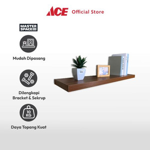 Ace Stora 90 cm Rak Dinding Dekorasi - Cokelat Walnut