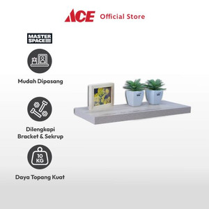 Ace Stora 60 cm Rak Dinding Dekoratif - Putih Oak