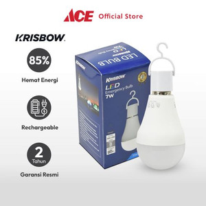 Ace - Krisbow Lumi Bohlam Led Darurat 7 Watt Cool Daylight - Putih