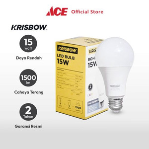 Ace - Krisbow Lumi Bohlam Led 15 Watt Cool Daylight - Putih