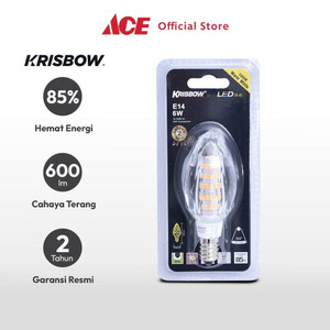 Ace - Krisbow Bohlam Led Crystal 6 Watt 600 Lm E14 - Warm White