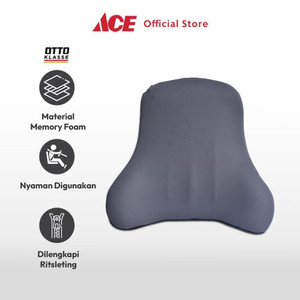 Ace - Otto Klasse Bantal Punggung Memory Foam - Hitam/Abu-Abu Tua