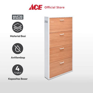 Ace - Masterspace Kabinet Sepatu 4 Tingkat - Cokelat