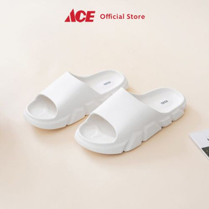 Ace - Ataru Ukuran 36/37 Sandal Thick Slides Texture - Putih