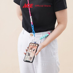 Ace - Ataru Lanyard Kombinasi - Biru/Pink