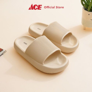 Ace - Ataru Ukuran 35-36 Sandal Thick Slides Rubber - Krem Beige