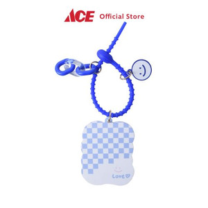 Ace - Ataru Gantungan Kunci Dengan Cermin Checkered - Biru