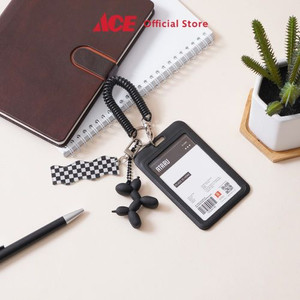 Ace - Ataru Holder Id Card Dengan Balloon Dog Charm - Hitam